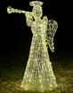 Obrázok z Vonkajší XXL LED anjel s trúbkou 105 cm s flash efektom