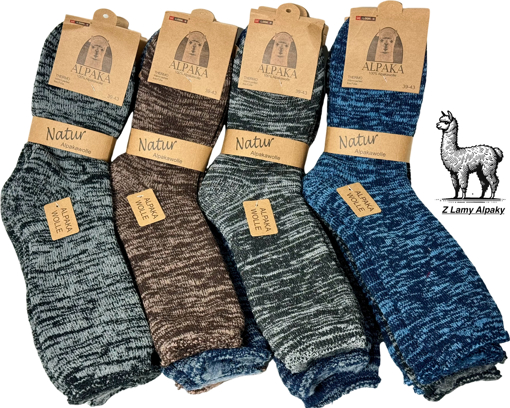 Obrázok z Pánske termo ponožky z alpačej vlny v melírovanom dizajne