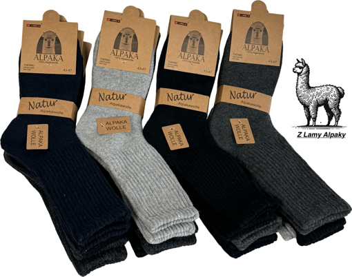 Obrázok z Pánske vlnené ponožky Lama Alpaka sada 9 + 3 páry
