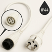Obrázok z PROFI zdrojový kábel exteriér 1,5m IP44 a skrutkovacím tesneným konektorom pre PROFI vonkajšie osvetlenie
