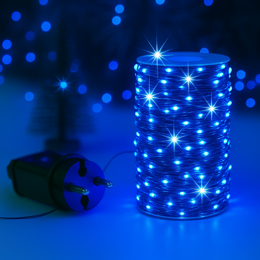 Obrázok z Nano LED vianočná reťaz vonkajšia 2000led / 200m s flash efektom a časovačom