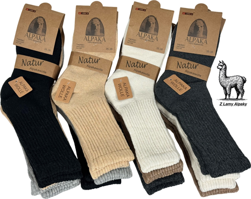 Obrázok z Dámske vlnené ponožky Lama Alpaka 9 + 3 páry