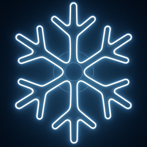 Obrázok z PROFI vianočné LED neónové osvetlenie vonkajšie - vločka 65 cm s prepojovacím systémom