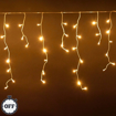Obrázok z Solárne vianočné osvetlenie vonkajšie, svetelné LED kvaple 105ks/7,5m s prepojovacím systémom, ovládačom, časovačom a reguláciou intenzity svietenia