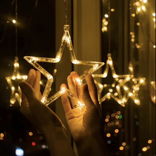 Obrázok z Vianočná LED dekorácia s prísavkou – hviezda 18 cm