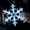 Obrázok z Vianočná LED dekorácia s prísavkou – svietiaca vločka 18 cm