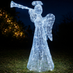 Obrázok z Vonkajší XXL LED anjel s trúbkou 140 cm s flash efektom