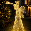 Obrázok z Vonkajší XXL LED anjel s trúbkou 140 cm s flash efektom