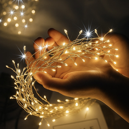Obrázok z Nano LED vianočná reťaz - ježko, vonkajšie 600 LED / 25 m s FLASH efektom a časovačom