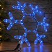 Obrázok z Vianočné LED osvetlenie vločka 37 cm - dekorácia na okno, dvere, výklad