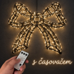 LED mašle – teplá bílá, ovladač a časovač