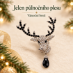 Jelen půlnočního plesu – vánoční brož s názvem